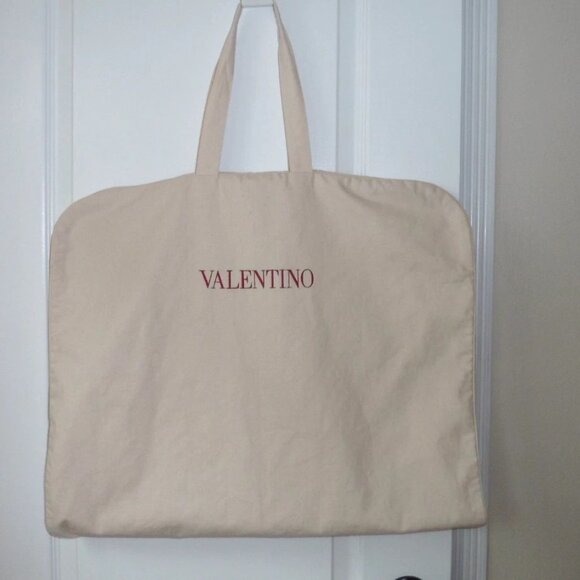 VALENTINO Ivory Fabric Garment Travel Bag Dust Cover Approx. 40